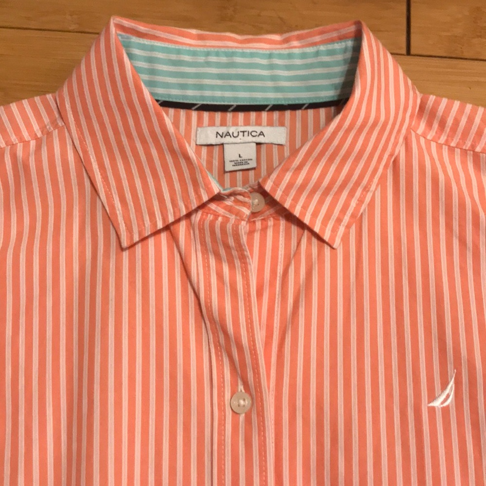 Nautica Sleeveless button down blouse Size L EUC